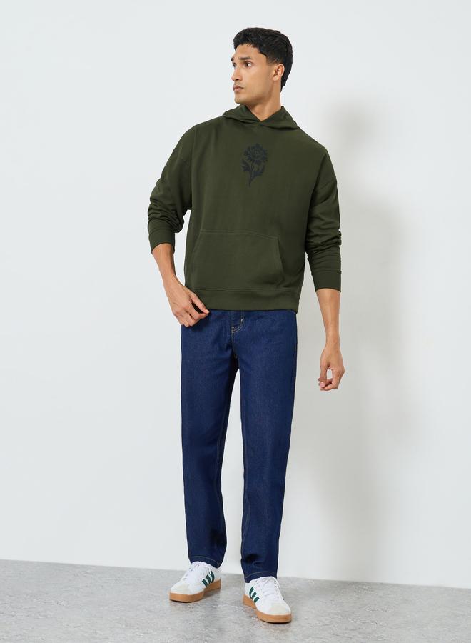 ستايلي هودي فليس بطبعة زهور - Image 2